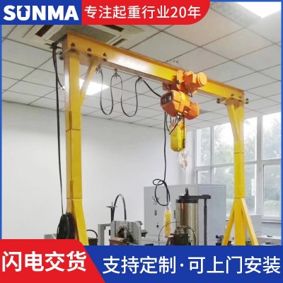 移动手推无轨龙门架 多种规格可拆卸升降小型电动葫芦门式起重机图3
