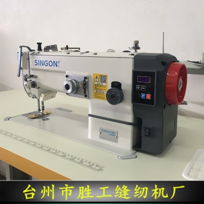 1530人字车电脑直驱同步曲折缝纫机自动供油厚料大梭三角针拼缝机图3