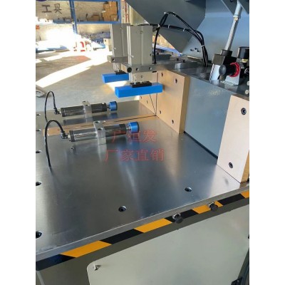 550重型下出刀摆角45度90度切割机单头锯断桥铝平开窗切角断料锯图4