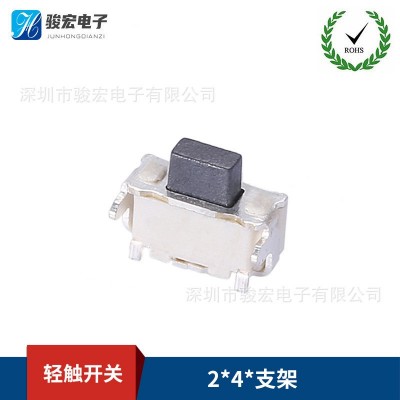 厂家供应 轻触开关 2*4*3.5卧式支架微型迷你按钮侧按 批发图2