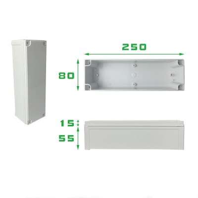 IP66塑料防水盒ABS接线盒电源开关控制盒电气盒室外接线塑料盒