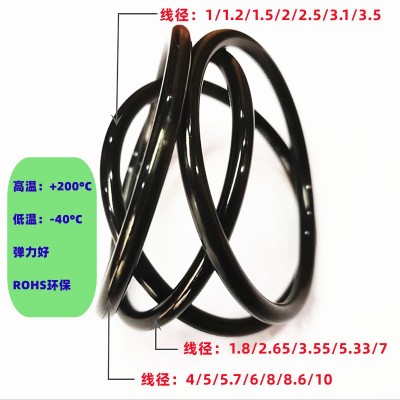 优密硅胶O型密封圈防水圈外径155-200mm*线径2mm耐高温高弹力现图4