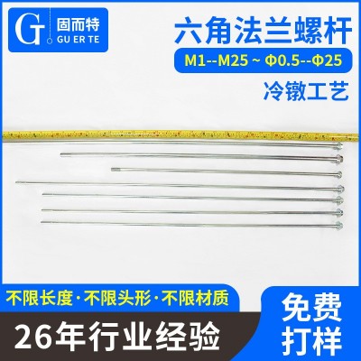 硬度8.8级铁路隧道特长螺丝 六角法兰超长螺丝拉杆紧固件超长螺杆图5