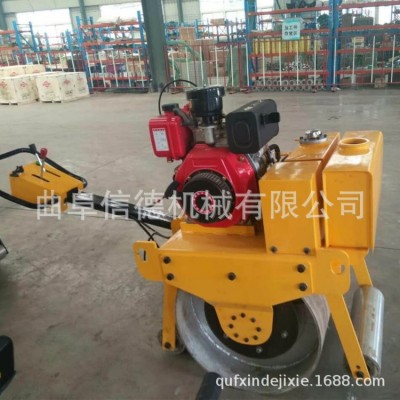 手扶单轮振动压路机 柴油汽油小型压路机双钢轮压路机信德机械图3