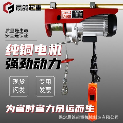 微型电动葫芦1吨 家用吊粮小吊机舞台葫芦220V提升机微型卷扬机图2