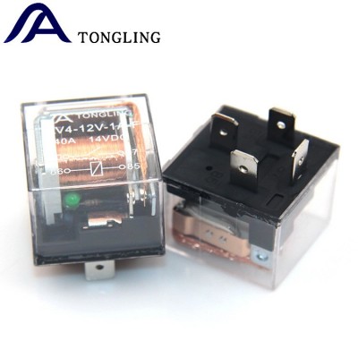 黑壳透明壳汽车继电器12v/24v常开转换型40a大功率继电器JD1912图3