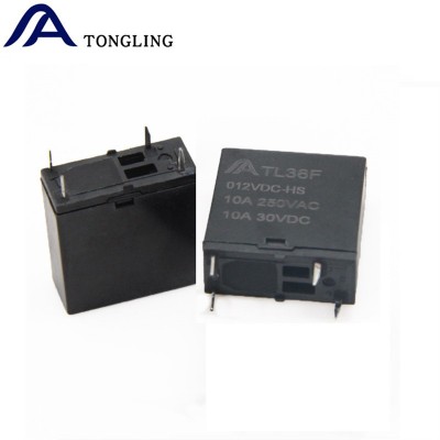 厂家36F继电器5V12V/24V10A 250VAC4脚1H常开薄型功率继电器0.25W图2