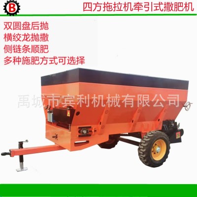 供应拖拉机牵引撒粪车 可供应绞龙抛撒 双圆盘后抛适合各种有机肥图2