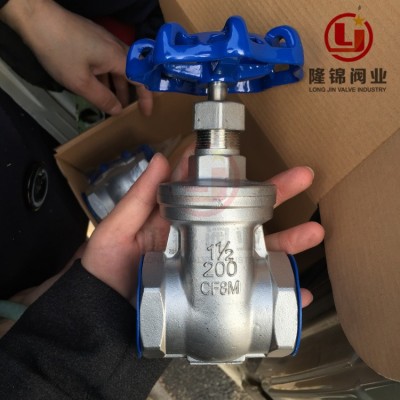 304不锈钢螺纹闸阀 内螺纹手动丝扣闸阀重型大体Z15W加厚阀体隆锦图5