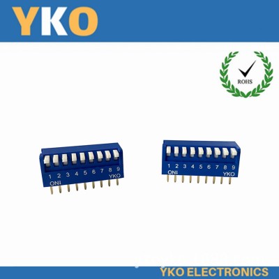 YKO原装拨码开关YJC8P9P琴键式测拨直插开关高品质厂家直供图2