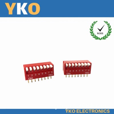YKO原装拨码开关YJC8P9P琴键式测拨直插开关高品质厂家直供图3