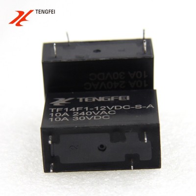 腾飞16A工业信号继电器TF14F1-12V/24V大功率4脚常开10A继电器5脚图3