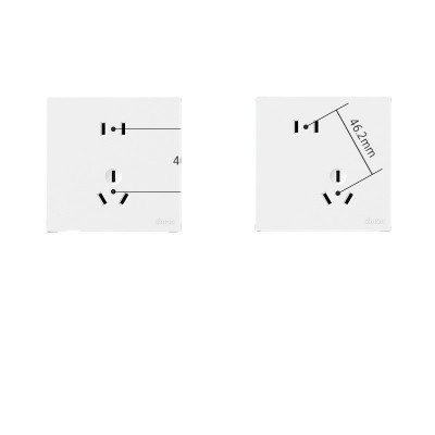 西蒙开关插座I6Air白色超薄钢底板家用大间距一开五孔USB空调插