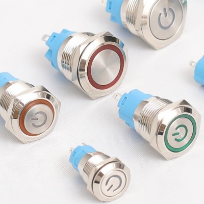 金属按钮开关12mm22mm16mm10mm8mm19mm触摸带线防水大电流焊接脚图5