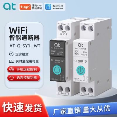 涂鸦wifi智能断路器小度天猫语音手机远程控制定时空气开关通断器图2