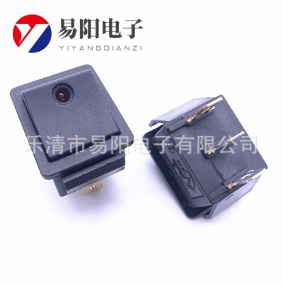 电暖器电饼铛开关KCD4双联船型开关猫眼带灯六脚两档上盘 总开关图3