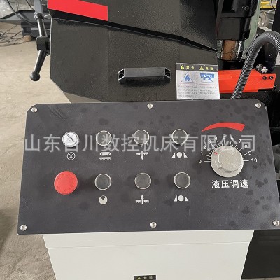 定制卧式双立柱GB4230带锯床 液压半自动金属钢筋切割4230带锯机图2