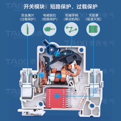 TAIXI 110V美标漏电断路器日本菲律宾2P空开单相过载短路保 护开关图4