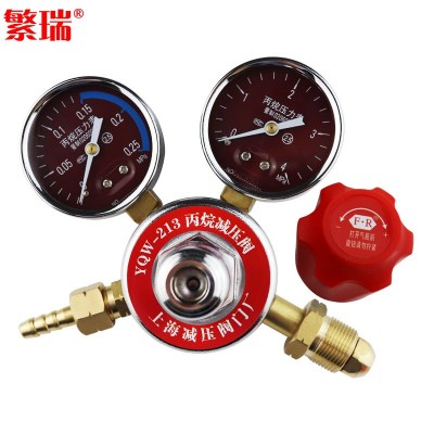 上海繁瑞直销YQW-213丙烷钢瓶调节器YQW-03黄铜压力表丙烷减压阀图5