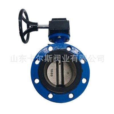 D341X-16Q 涡轮软密封蝶阀 球墨铸铁法兰蝶阀 烤漆重体图2
