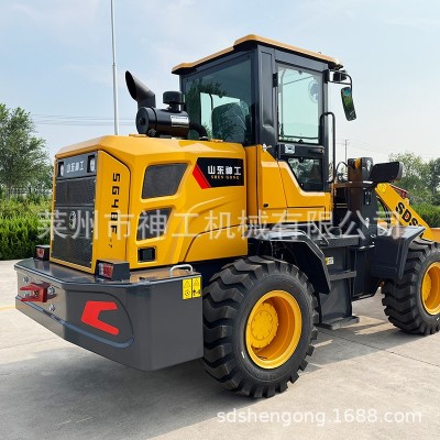 山东神工厂家直新款销柴油加重型工程版小铲车家用工地园林装载机图3