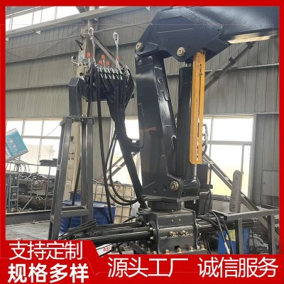 曼尼克随车吊抓一体抓木机 6.8米机械抱夹机 旋转360度抓草料机图3