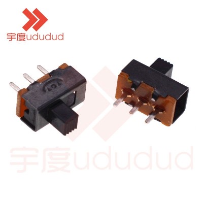 小型拨动开关 SS12F17三脚二档 玩具滑动开关立式直插 柄高2-15MM图2