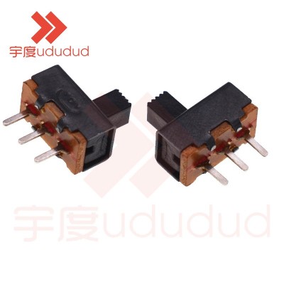 小型拨动开关 SS12F17三脚二档 玩具滑动开关立式直插 柄高2-15MM图3