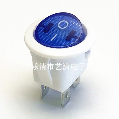 圆形4脚绿色带灯船型开关 KCD1-104圆形4脚2档带绿色灯 开孔20MM图3