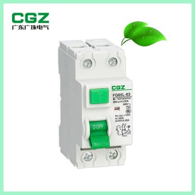 广珠电气终端配电电磁式漏电断路器2P 4P 63A空气开关图2