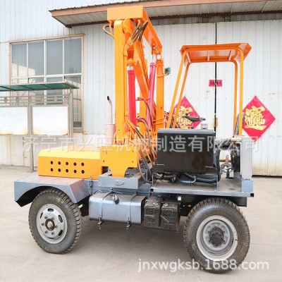 轮式地基护栏打桩机 公路护栏钢管打桩设备 打拔钻一体式打桩机图3