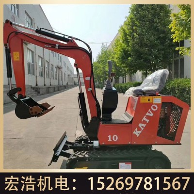 农用卡特小型全液压挖掘机抓草机 果园市政10微型履带旋转挖土机图2