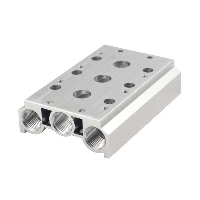 零售批发底座电磁阀规格齐全全自动加工4V210-08汇流板电磁阀底座图5