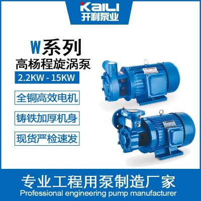 W型旋涡泵单级自吸卧式离心泵高压高楼给水清水增压直联