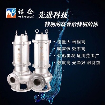 WQ304不锈钢电动水泵 污水污物排污泵0.75KW 不锈钢离心泵 提升泵图4