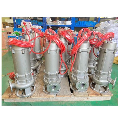 全不锈钢潜水泵厂家 耐酸碱化工50WQP10-10-0.75不锈钢潜水排污泵图2