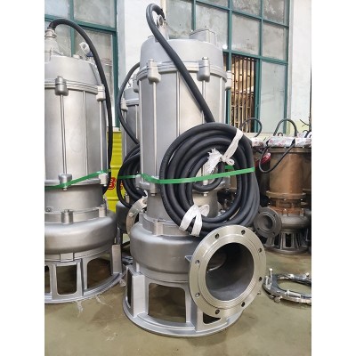 全不锈钢潜水泵厂家 耐酸碱化工50WQP10-10-0.75不锈钢潜水排污泵图4