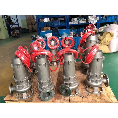 全不锈钢潜水泵厂家 耐酸碱化工50WQP10-10-0.75不锈钢潜水排污泵图3