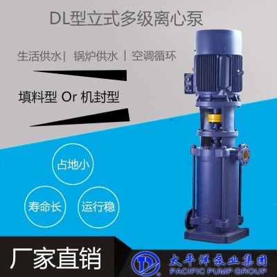 太平洋泵业DL立式分段式多级泵高楼热水供水泵 铸铁离心泵