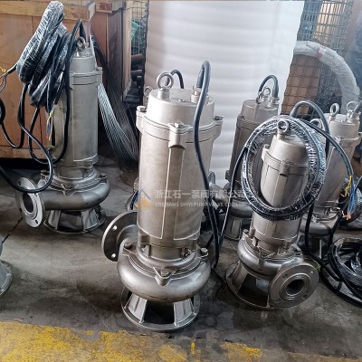 不锈钢精铸潜水排污泵QWP无堵塞耐腐蚀整机304不锈钢污水排水泵图5
