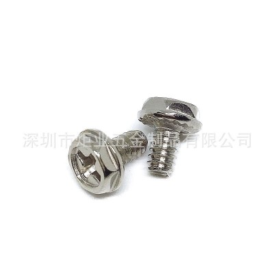 镍/黑英美制外六角十字法兰头机螺钉 电脑机箱主板硬盘螺丝6-32牙图5