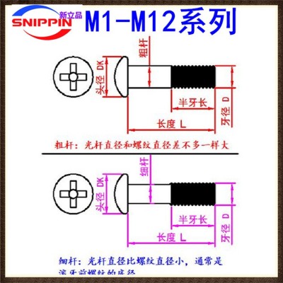 304不锈钢十字圆头半牙螺丝M2.5M3 M4 M5盘头半丝半螺纹半扣螺钉图3