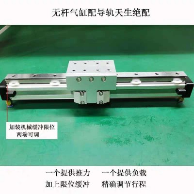 导轨型机械式无杆气缸P25规格 定位精准尺寸图2