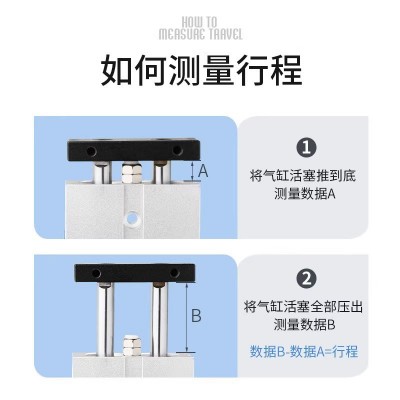 TN双轴双杆气缸大推力小型气动10/16/20/25/32/40/50-10/20/30/75图2