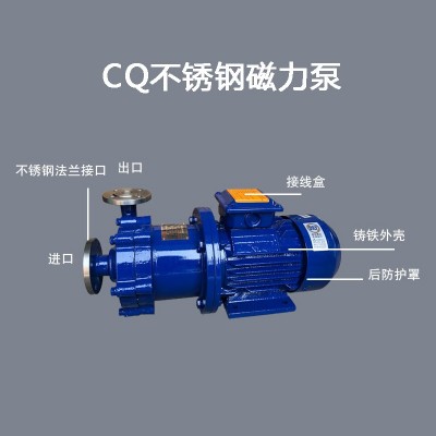 不锈钢304无泄漏CQ16-8P/CQ20-12P微型磁力驱动循环耐腐蚀化工泵图2