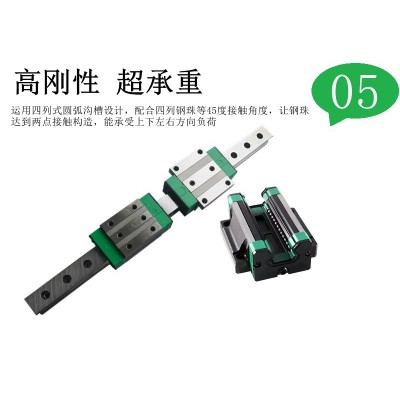 台湾鼎翰线性直线导轨滑轨滚动导轨方轨高防尘滑块滑座图2