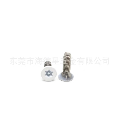 304不锈钢白色烤漆平头自攻螺丝 喷白沉头木螺丝-白头烤白漆螺钉图2