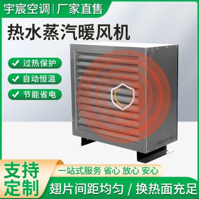 热水蒸汽暖风机厂房车间不锈钢热水暖风机电加热升温工业用暖风机图2