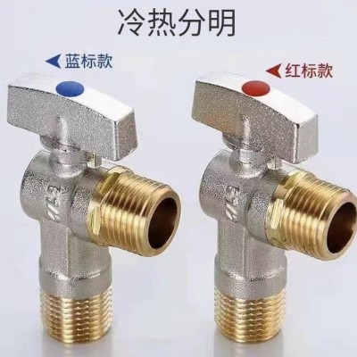 厂家批发全铜三角阀 热水器4分质保五年角阀冷热加厚角阀纯铜角阀图2