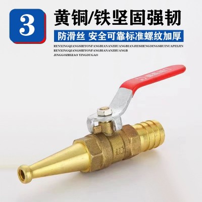 消防冲洗喷枪铜枪头猪床水枪头园林高压水枪铜喷头卷盘洗车水枪头图4